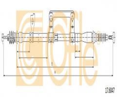 Cofle 17.6047 linka hamulca ręcznego kia, kia shuma sedan (fb)