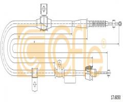 Cofle 17.6050 linka hamulca ręcznego kia, kia cerato sedan (ld)