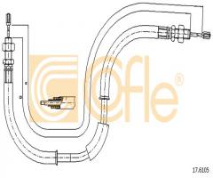 Cofle 17.6105 linka hamulca ręcznego chrysler, chrysler voyager iii (gs)