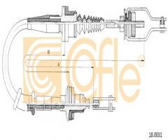 Cofle 18.0031 linka sprzęgła nissan, nissan sunny iii (n14)