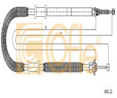 Cofle 641.12 linka hamulca ręcznego fiat, fiat doblo (119)