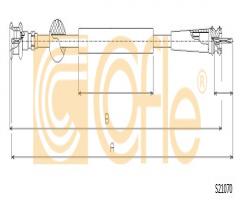 Cofle s21070 linka prędkościomierza peugeot, peugeot 605 (6b)