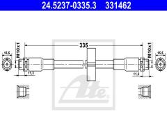 Ate 24.5237-0335 przewód hamulcowy giętki audi a6 allroad  00-05 p, audi allroad (4bh, c5)