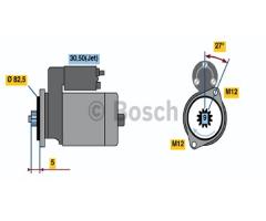 Bosch 0986021220 rozrusznik 12v, audi a6 (4f2, c6), seat exeo (3r2), skoda superb (3u4)