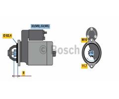 Bosch 0986022970 rozrusznik 12v, jeep cherokee (xj)