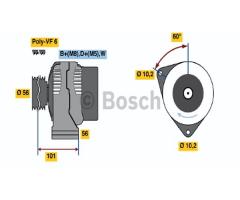 Bosch 0986040180 alternator 12v, mercedes-benz sprinter 2-t autobus (901, 902)