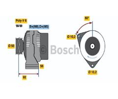 Bosch 0986041320 alternator 12v, mercedes-benz klasa e (w210), puch g-modell (w 463)