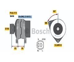 Bosch 0986042660 alternator 12v, toyota corolla compact (_e11_)