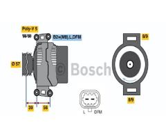 Bosch 0986044010 alternator 12v, opel speedster