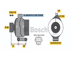 Bosch 0986044701 alternator 12v, ford focus (daw, dbw)