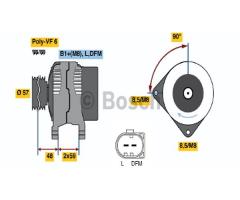 Bosch 0986045360 alternator 12v, chrysler sebring (js), dodge caliber, ford galaxy (wgr)