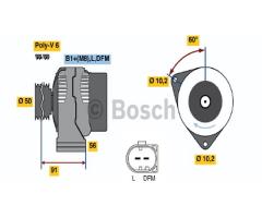 Bosch 0986047550 alternator 12v, mercedes-benz klasa e kombi (s210), puch g-modell (w 463)