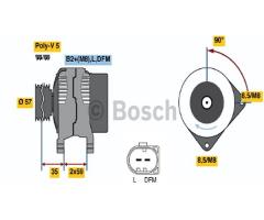 Bosch 0986049101 alternator 12v, seat ibiza v (6j5, 6p5), skoda fabia, vw polo (9n_)