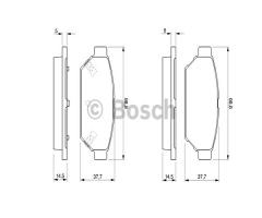 Bosch 0986424464 klocki hamulc., mitsubishi colt iv (ca_a)