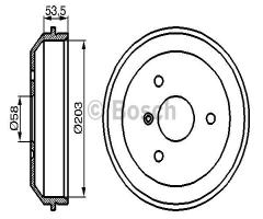 Bosch 0986477103 bęben hamulc., smart fortwo coupe (451)