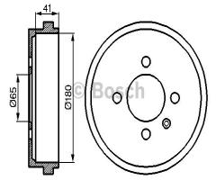 Bosch 0986477105 bęben hamulc. vw lupo  98-05, vw lupo (6x1, 6e1)