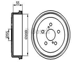 Bosch 0986477139 bęben hamulc., toyota carina e sedan (_t19_)