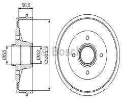 Bosch 0986477172 bęben hamulc., nissan kubistar nadwozie pełne (x80), renault kangoo (kc0/1_)