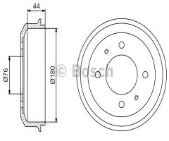 Bosch 0986477182 bęben hamulc., hyundai accent i (x-3)