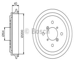 Bosch 0986477188 bęben hamulc., suzuki swift ii hatchback (ea, ma)