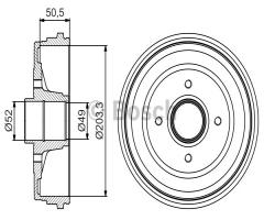 Bosch 0986477206 bęben hamulc., renault modus / grand modus (f/jp0_)