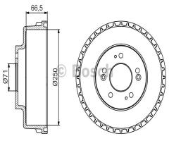 Bosch 0986477228 bęben hamulc., kia carnival i (up)