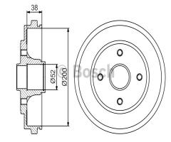 Bosch 0986477229 bęben hamulc., opel sintra