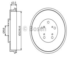 Bosch 0986477231 bęben hamulc., subaru legacy i (bc)