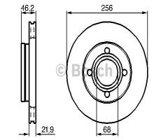 Bosch 0986478018 tarcza hamulc., audi 80 (89, 89q, 8a, b3)