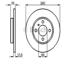 Bosch 0986478029 tarcza hamulc., bmw 3 (e30)