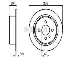 Bosch 0986478034 tarcza hamulc., bmw 3 (e21)