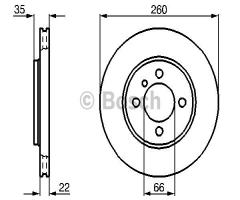 Bosch 0986478036 tarcza hamulc., bmw 3 (e30)