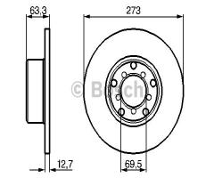 Bosch 0986478055 tarcza hamulc., mercedes-benz /8 (w114)