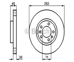 Bosch 0986478125 tarcza hamulc., citroËn xm (y3), peugeot 605 (6b)