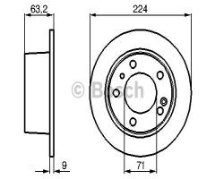 Bosch 0986478141 tarcza hamulc., citroËn xm (y3)