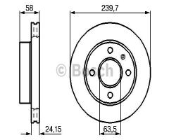 Bosch 0986478148 tarcza hamulc., ford escort iv (gaf, awf, abft)