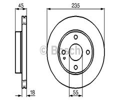 Bosch 0986478241 tarcza hamulc., kia avella, mazda 323 s iv (bg)