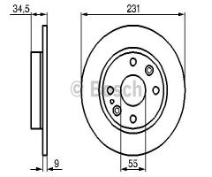 Bosch 0986478242 tarcza hamulc., mazda 323 s iv (bg)