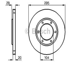 Bosch 0986478257 tarcza hamulc., nissan patrol station wagon (w160)