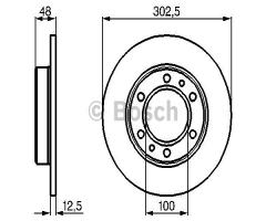 Bosch 0986478304 tarcza hamulc., toyota land cruiser (pzj7_, kzj7_, hzj7_, bj7_, lj7_, rj7_)