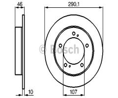 Bosch 0986478377 tarcza hamulc., suzuki sj 410 cabrio