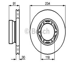 Bosch 0986478407 tarcza hamulc., mercedes-benz t2/ln1 nadwozie pełne / kombi