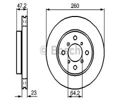 Bosch 0986478415 tarcza hamulc., honda prelude iv (bb)