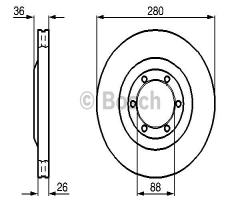 Bosch 0986478437 tarcza hamulc., isuzu trooper (ub), opel monterey a (ubs_)