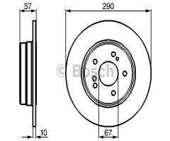 Bosch 0986478446 tarcza hamulc., mercedes-benz sl (r129)