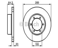 Bosch 0986478453 tarcza hamulc. toyota hilux  88-05