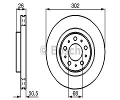 Bosch 0986478454 tarcza hamulc. volvo s70,v70  97-00, volvo s70 (ls)