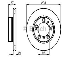 Bosch 0986478477 tarcza hamulc., porsche boxster (986)