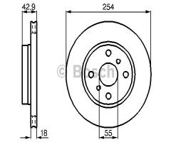 Bosch 0986478585 tarcza hamulc. toyota paseo  95-98, toyota starlet (_p8_)