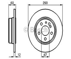 Bosch 0986478607 tarcza hamulc. mercedes w140 s-klasa  93-99 tył, mercedes-benz klasa s (w140)